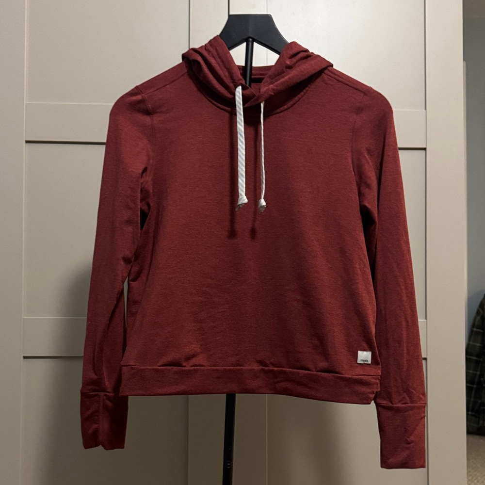 Vuori Women's Maroon Cowl Neck Sweater